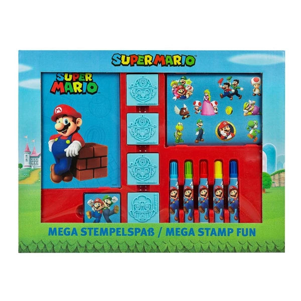 Super Mario™ Mega-Stempelset – Kreativset für Kinder | Stempelspaß