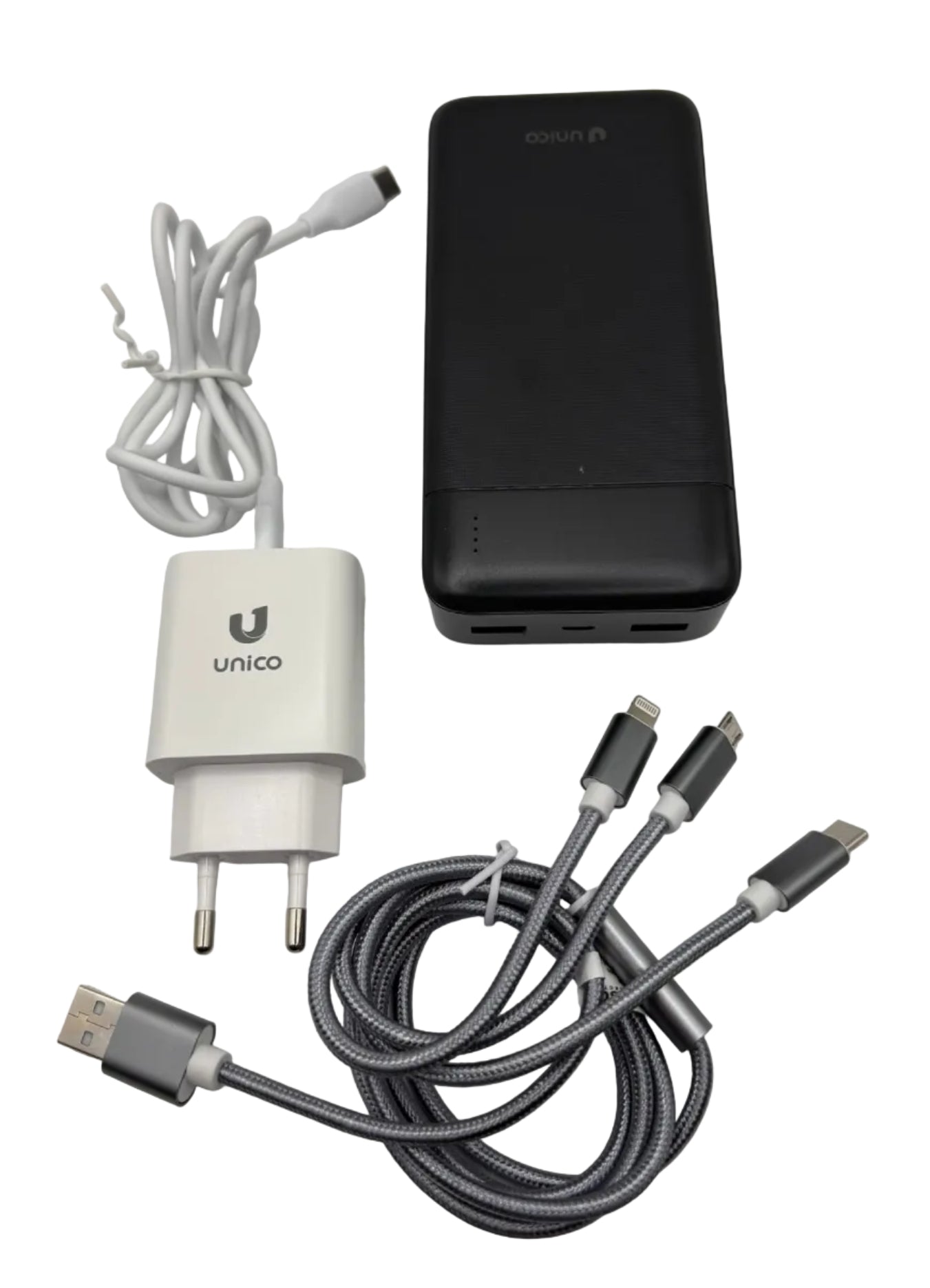 Reise Power Kit mit Powerbank 20000 mAh, Schnellladegerät 30W & 3-in-1 USB-Kabel
