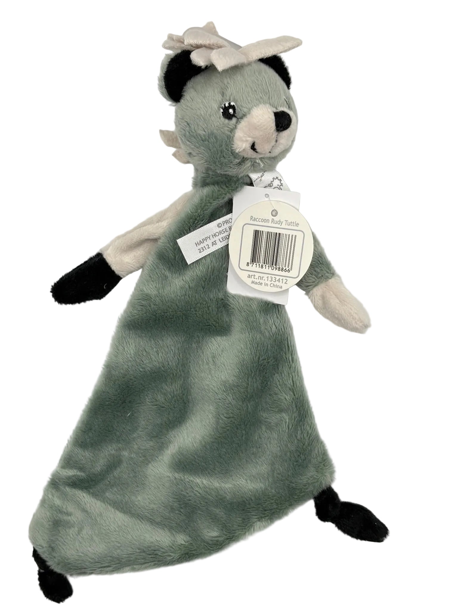 Happy Horse Plüschwaschbär Rudy 26 cm – Schmusetuch Baby ab Geburt 0 Monate