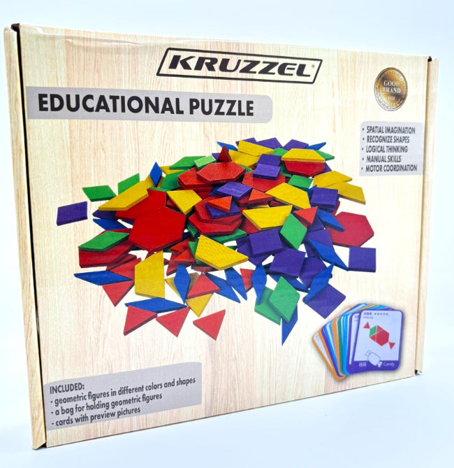 Kruzzel Lernspiel „Geometrische Figuren“ – Kreatives Legespiel für Kinder