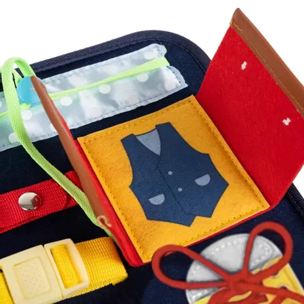 Kruzzel Manipulation Board Motorikbrett für Kinder Lernspielzeug zur Förderung der Feinmotorik und Alltagsfähigkeiten