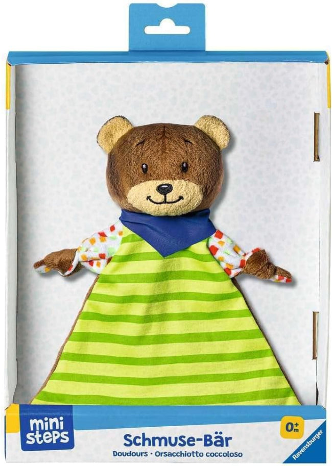 Ravensburger MiniSteps Kuscheltuch Bär – Plüsch-Kuscheltuch für Babys