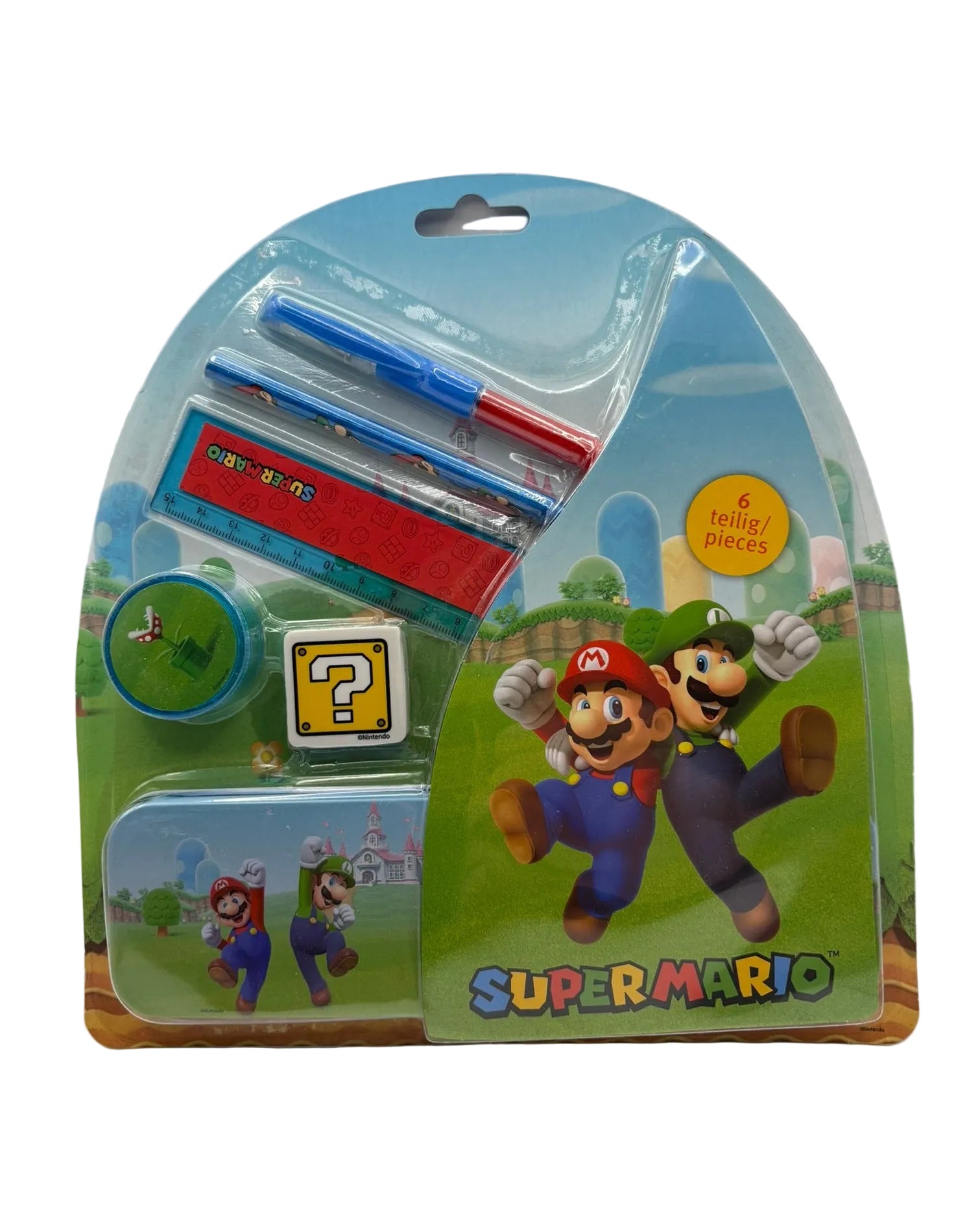 Super Mario Schulset – 6-teiliges Schreibwaren-Set für Kinder