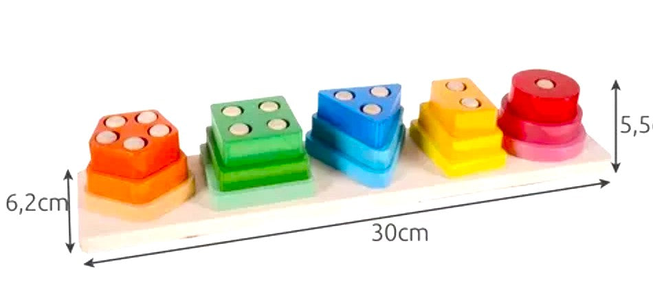 Kruzzel Sortierpuzzle aus Holz – Lernspielzeug für Kinder ab 2 Jahren